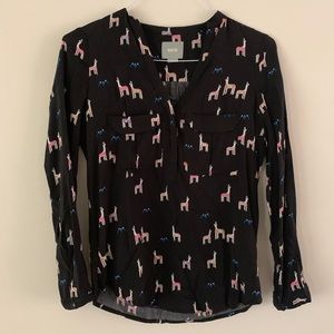 Anthropologie - Maeve Llama blouse